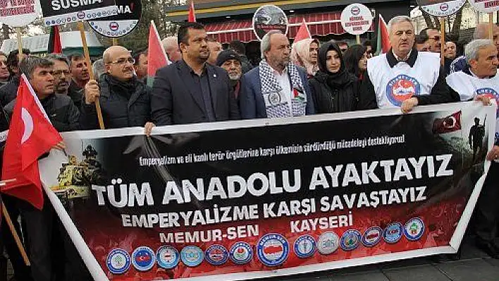 Kayseri'de Trump'ın sözde Orta Doğu Barış Planı protesto edildi