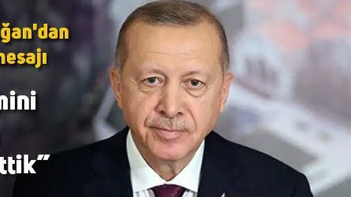 Cumhurbaşkanı Erdoğan'dan Kurban Bayramı mesajı