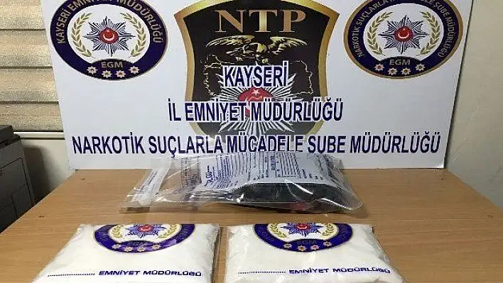 Kayseri'de 2 kilo metamfetamin ele geçirildi