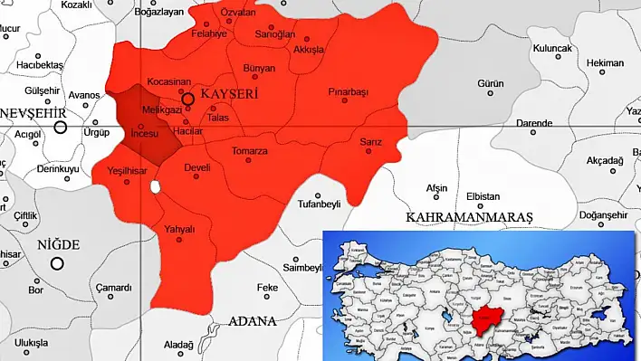 Kayseri'nin 4. merkez ilçesi Bünyan derken bakın hangi ilçesi çıktı!