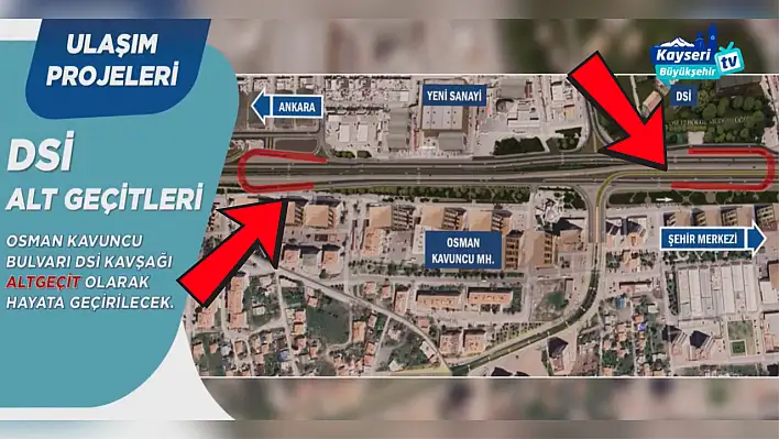 Kayseri'nin en yoğun kavşağına alt geçit yapılacak: Dev proje başlıyor!