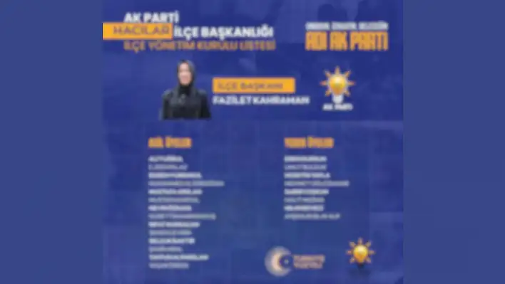 Kayseri'nin ilk kadın ilçe başkanı yeni yönetimini duyurdu: İşte o liste...