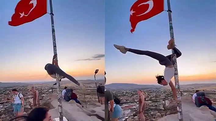 Kayseri'nin komşusunda Türk Bayrağı'na büyük saygısızlık!