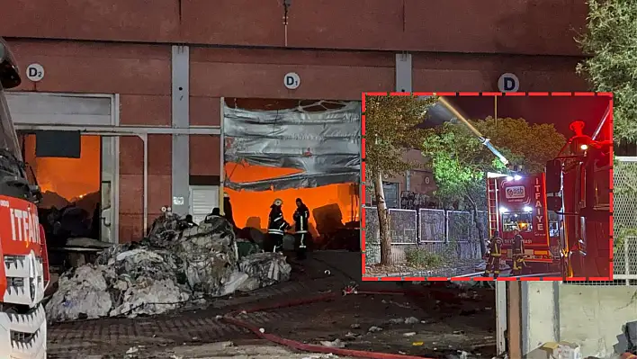 Kayseri OSB'de fabrika yangınına müdahale sürüyor!