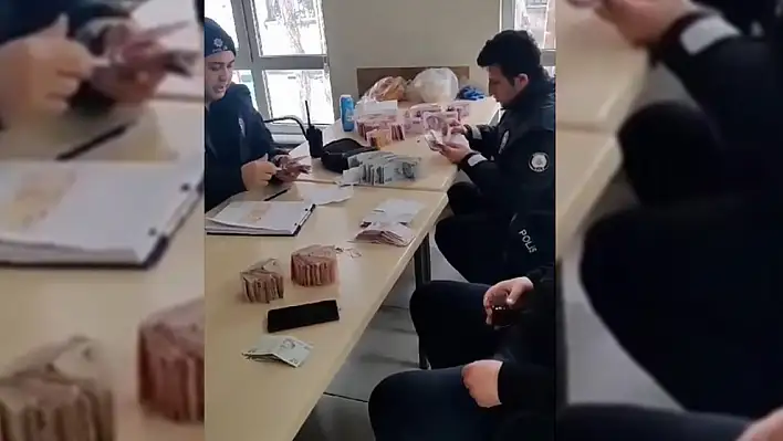 Kayseri polisi bulduğu parayı sahibine teslim etti