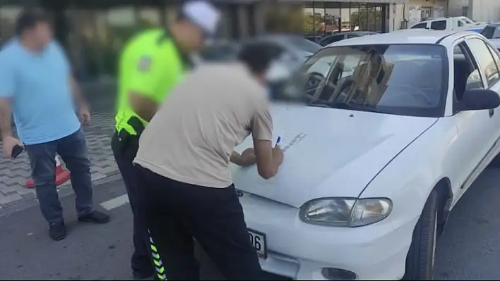 Kayseri polisi makas atan sürücüyü affetmedi!