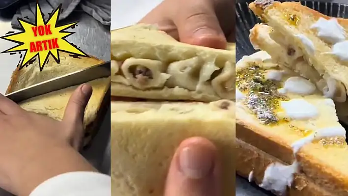 Kayserililer şaşkın - Mantılı tost viral oldu!