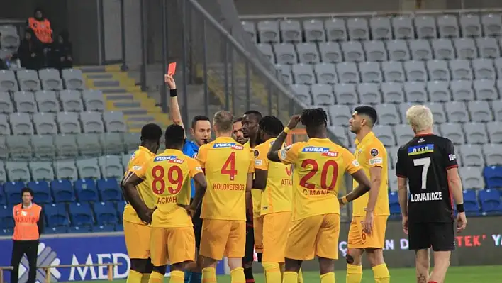 Kayserispor'un kırmızı kart raporu