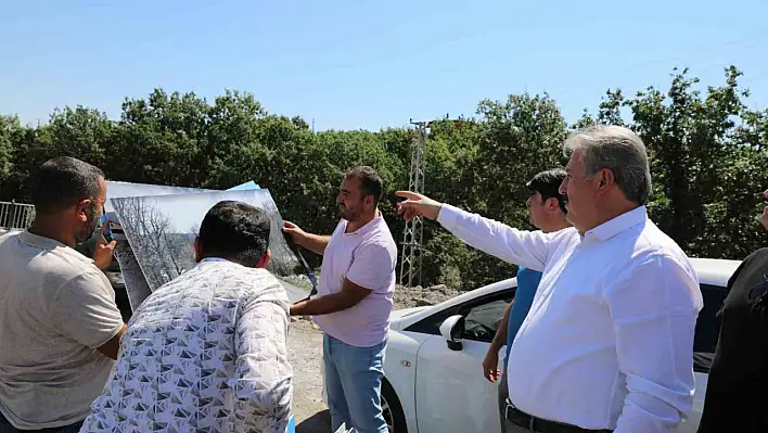 Palancıoğlu Kıranardı Mahallesi'ndeki çalışmaları yerinde inceledi