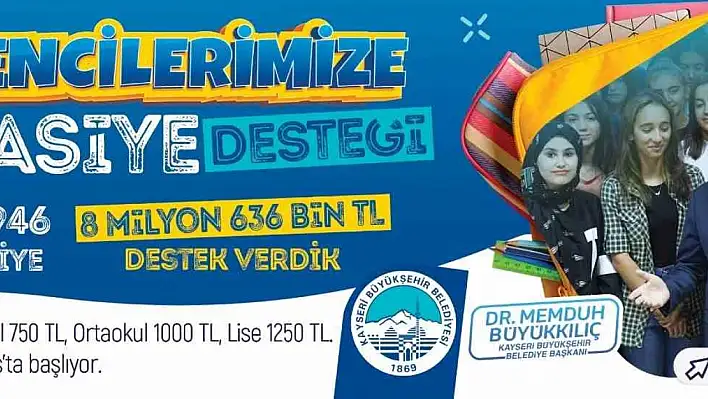 Kayseri'de Kırtasiye Desteği Başvuruları Başladı