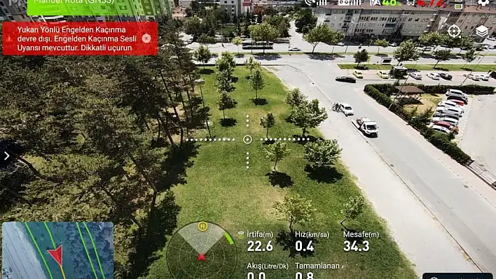 Park ve Yeşil Alanlar Drone ile İlaçlanıyor