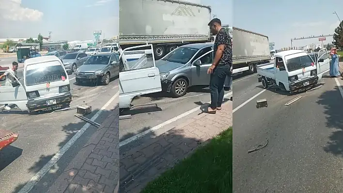 Kocasinan Bulvarı'nda kaza paniği: Doğu Terminali karşısında iki araç birbirine girdi