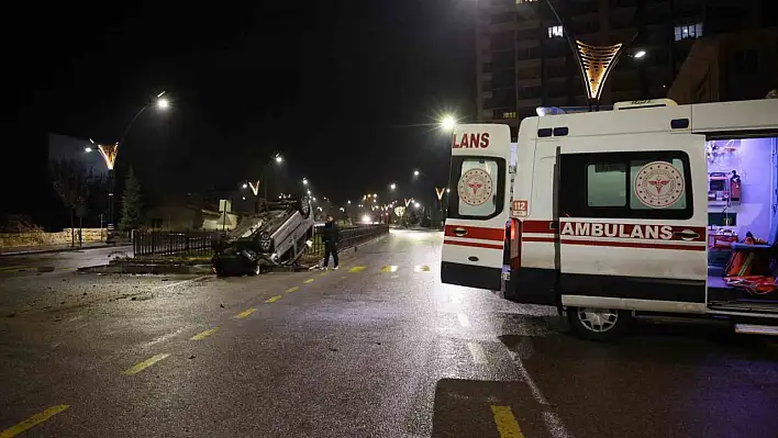 Kontrolden çıkan araç takla attı: 1 yaralı