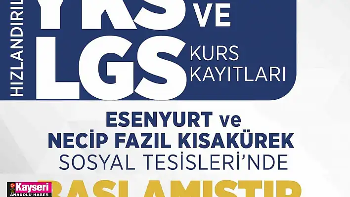 Melikgazi Belediyesi'nden depremzede öğrencilere ücretsiz LGS ve YKS kursu