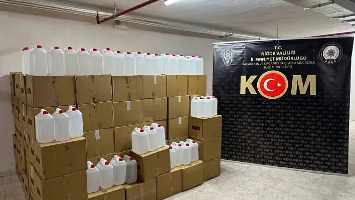 4 Bin Litre Kaçak Etil Alkol Ele Geçirildi