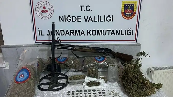 Niğde'de tarihi eser ve silah operasyonu!