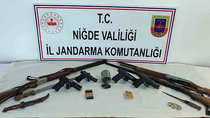 Niğde'de uyuşturucu ve silah operasyonu!