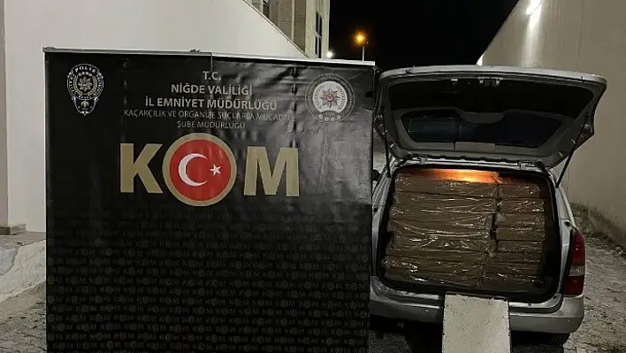 Niğde'de binlerce makaron ve litrelerce etil alkol ele geçirildi!