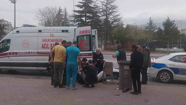 Motosiklet kaza yaptı, 1 kişi yaralandı