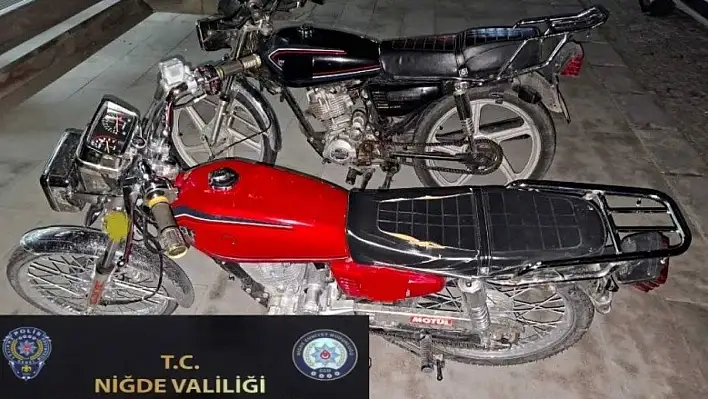 Niğde'de motosiklet hırsızlığı operasyonu düzenlendi!