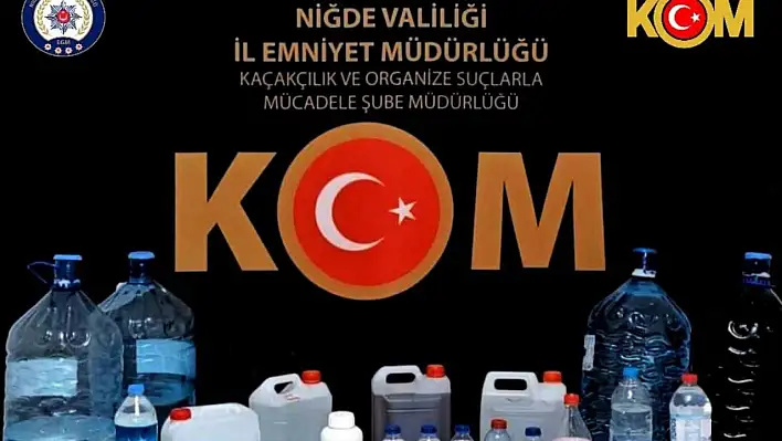 Niğde'de sahte içki operasyonu: 1 gözaltı