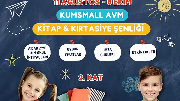 KUMSMALL AVM'de kırtasiye şenliği başlıyor