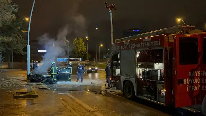 Önce kaza yaptı sonra alev aldı!