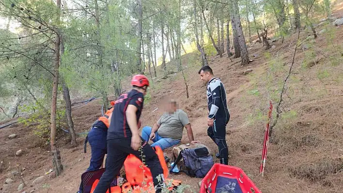 Ormanda ayağı kırılan vatandaş kurtarıldı!