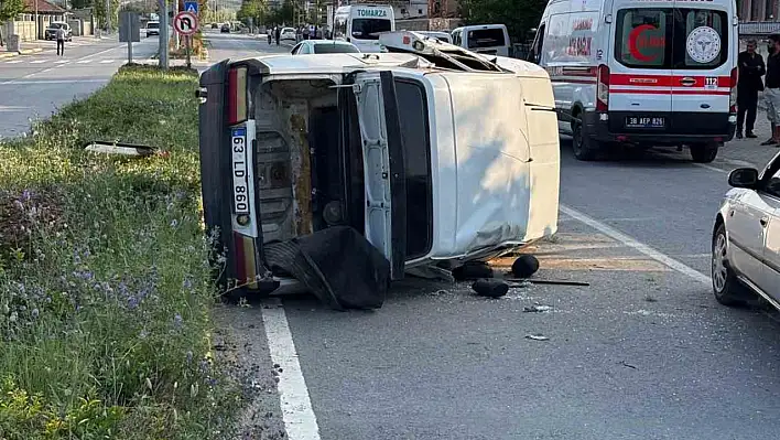 Tomarza'da korkutan trafik kazası!