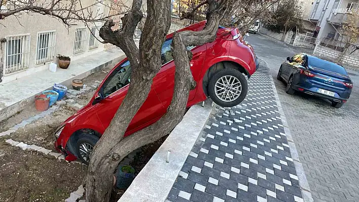 Aracını park edecekti: Bahçeye düştü yaralandı