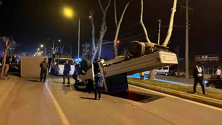 Otomobille çarpışan araç takla attı: 1 yaralı