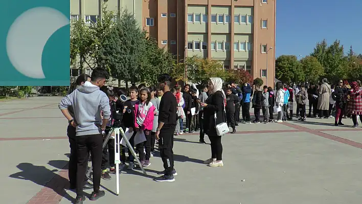 Parçalı güneş tutulması, ERÜ'de teleskopla izlendi