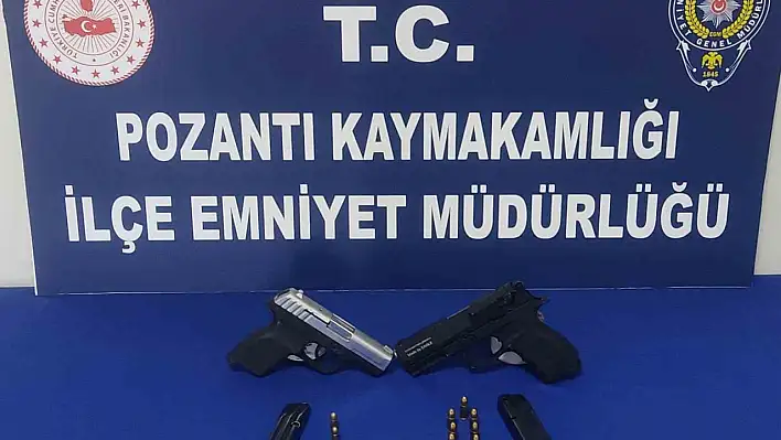Polis uygulamasında 2 tabanca ele geçirildi