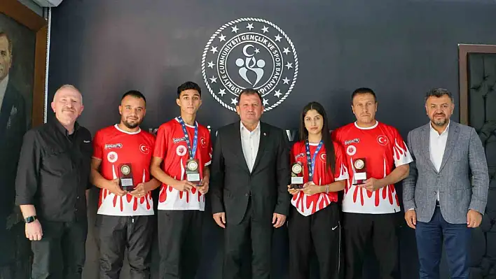 Altın ve bronz madalya ile dönen muaythai şampiyonlardan Kabakcı'ya ziyaret!