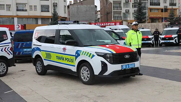 Sivas'ın güvenlik filosuna 62 yeni araç