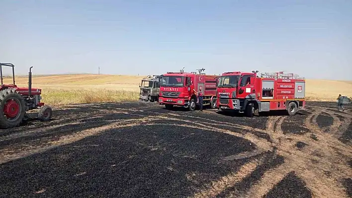 Sorgun'da 200 dekar ekili tarım arazisi küle döndü