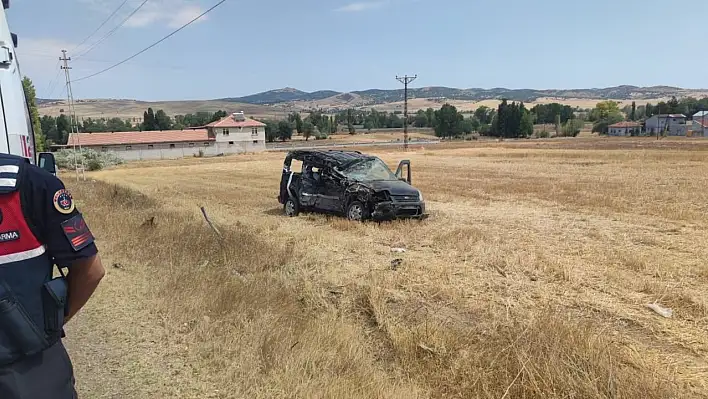 Yozgat'ta hafif ticari araç silindire çarptı: 1 ölü