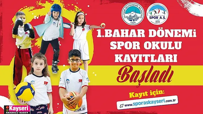 Spor A.Ş.'nin bahar dönemi spor okulları kayıtları başladı