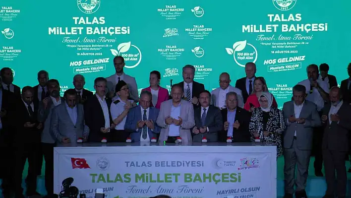 Talas'ın Millet Bahçesi için temel atıldı