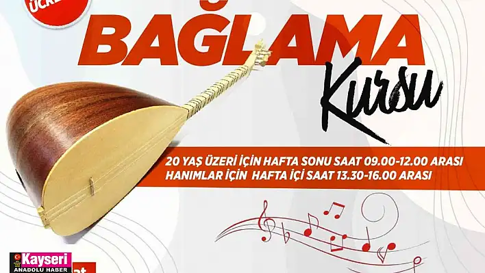 Talas Musiki Cemiyeti'nde bağlama kursu