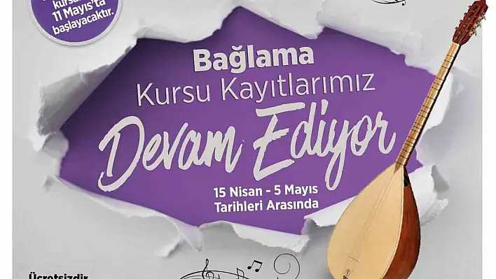 Talas'ta Bağlama Eğitimi Başlıyor