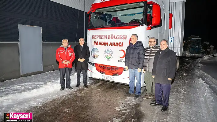 Talas'tan deprem bölgesine gece gündüz yardım