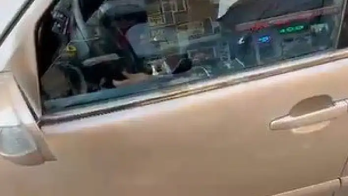 Ters yönden giren sürücü motosikletliye tehditte bulundu