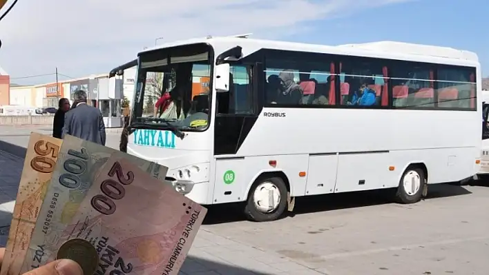 Yahyalı–Kayseri seferlerinde fiyat artışı: İşte dudak uçuklatan yeni tarife