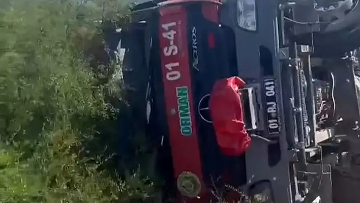 Yangına müdahaleye giden arazöz devrildi: 2 kişi yaralandı!