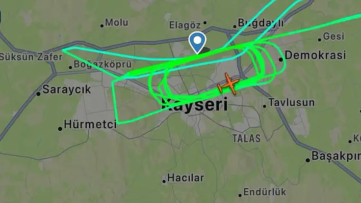 Askeri uçak 30 dakikadır Kayseri semalarında uçuyor!