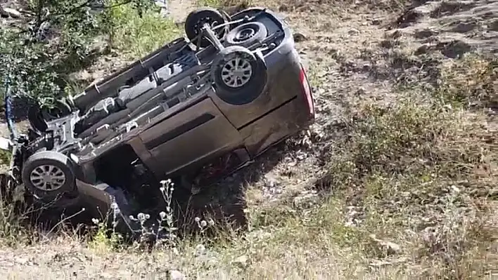 Sivas'ta minibüs şarampole uçtu