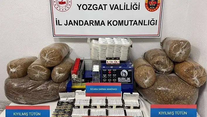 Yozgat'ta Jandarmadan kaçak tütün baskını
