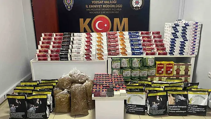 Yozgat'ta 111 bin kaçak makaron ele geçirildi