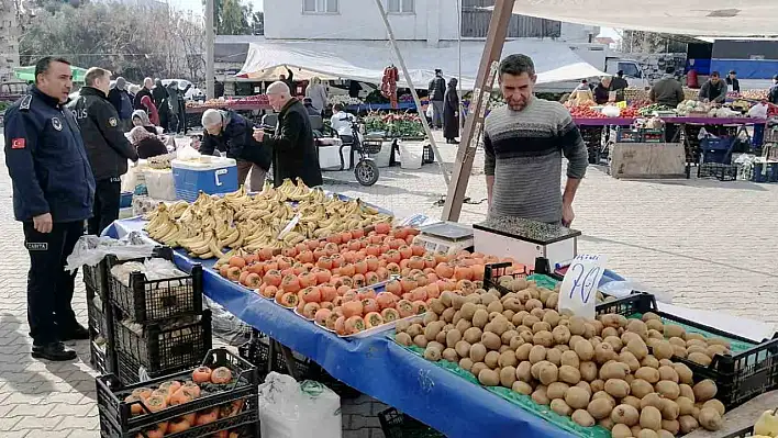 Pazarda denetim tek tek kontrol edildi